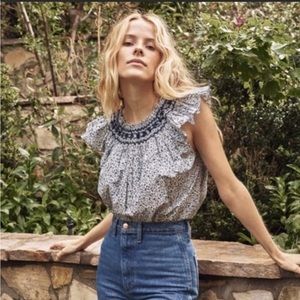 NWOT Doen Lenor Top blue